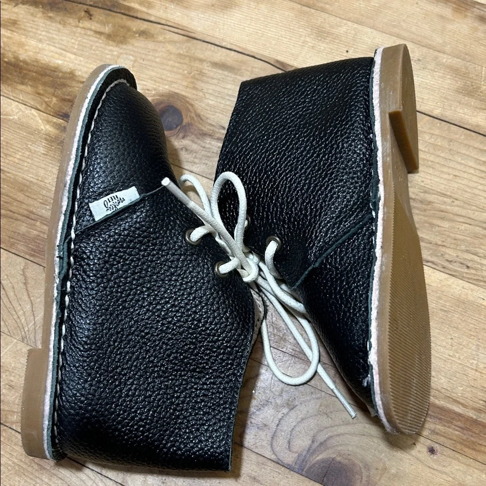 Monkey Feet Black Leather Bootie 2-3 Y
